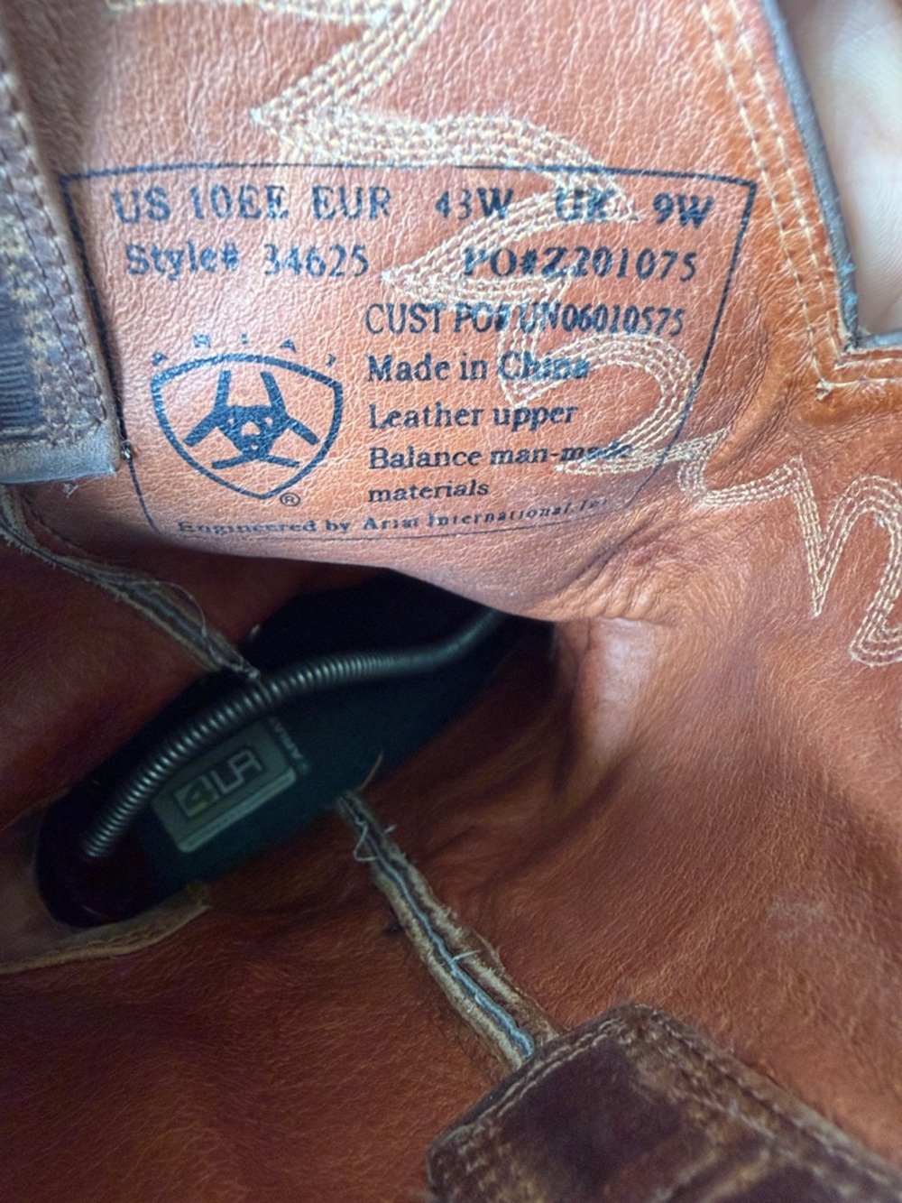 J B Dillan Womens Round Toe Pull On Classic Brown Leather Western Boots size 8 B - Picture 7 of 9